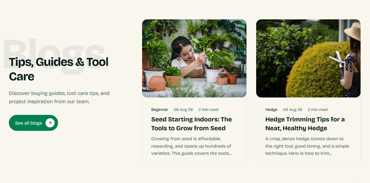 Blog showcase