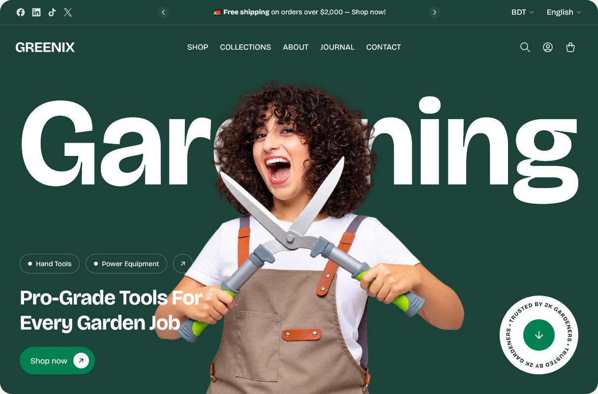 Greenix theme